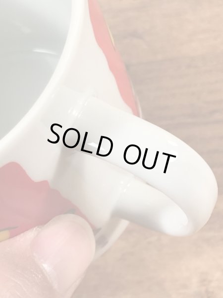 70’sのスヌーピーのウッドストックのヴィンテージのセラミックマグ