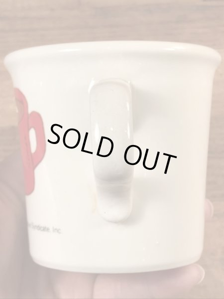 70’sの陶器製のスヌーピーのヴィンテージのマグカップ