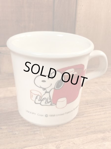70年代頃のホットチョコレートのスヌーピーのビンテージのマグカップ