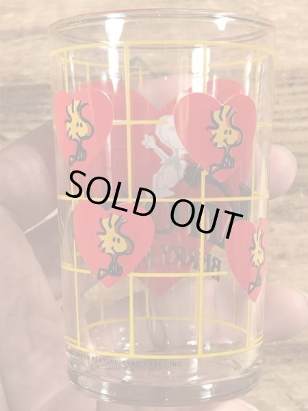 80年代頃のナッツベリーファームのスヌーピーのビンテージのグラス