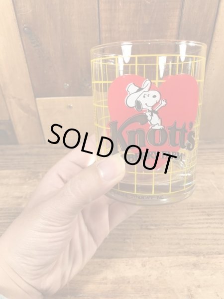 80’sのナッツベリーファームのスヌーピーのヴィンテージのガラスコップ