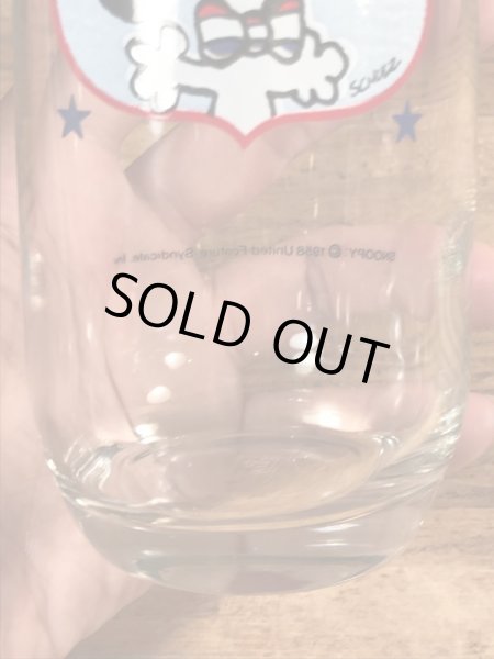 80年代頃のアンカーホッキング社製のスヌーピーのヴィンテージのガラスコップ