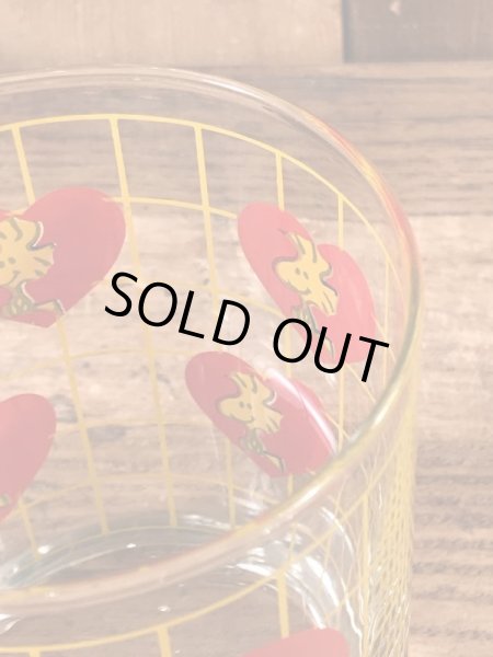 80’sのナッツベリーファームのスヌーピーのヴィンテージのガラスコップ