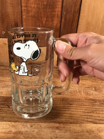 画像3: Anchor Hocking Peanuts Snoopy “Root Beer” Glass Mug　スヌーピー　ビンテージ　ビアジョッキ　70〜80年代