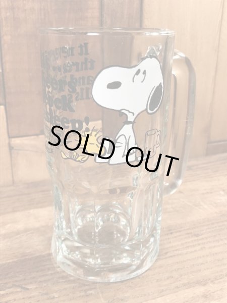70〜80年代頃のスヌーピーのビンテージのビアジョッキ
