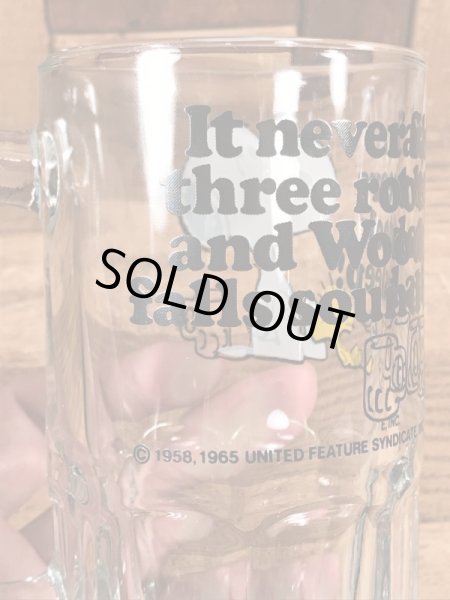 70〜80年代頃のスヌーピーのビンテージのビアジョッキ