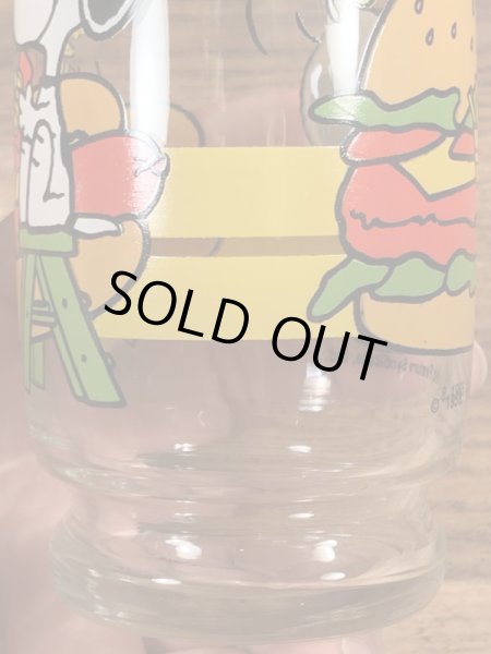 70〜80’sのホットドッグのスヌーピーのヴィンテージのガラスコップ