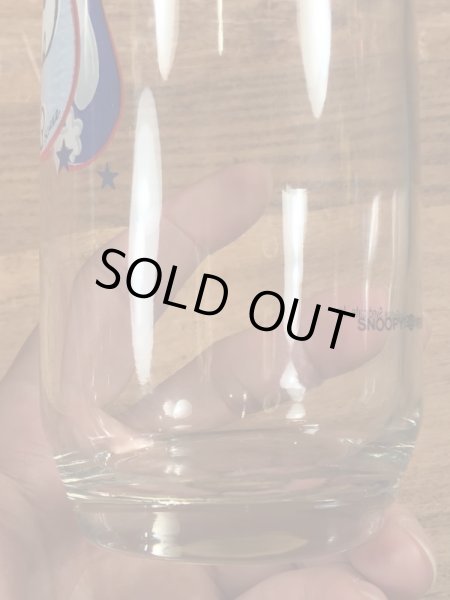 80年代頃のアンカーホッキング社製のスヌーピーのヴィンテージのガラスコップ