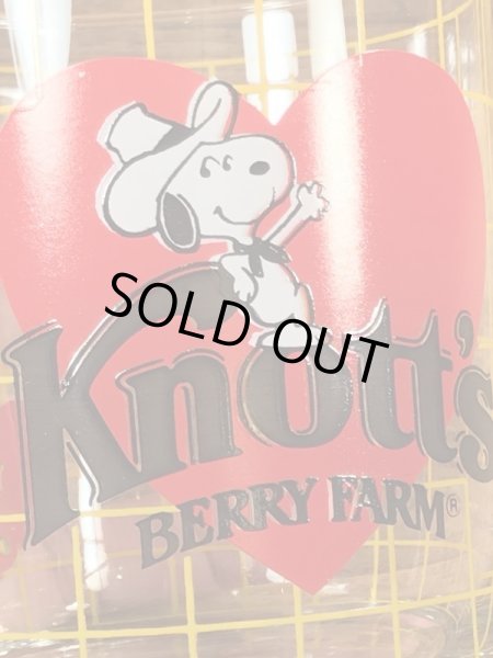 80年代頃のナッツベリーファームのスヌーピーのビンテージのグラスコップ