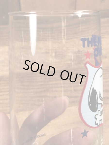 80年代頃のスヌーピーのビンテージのグラスコップ