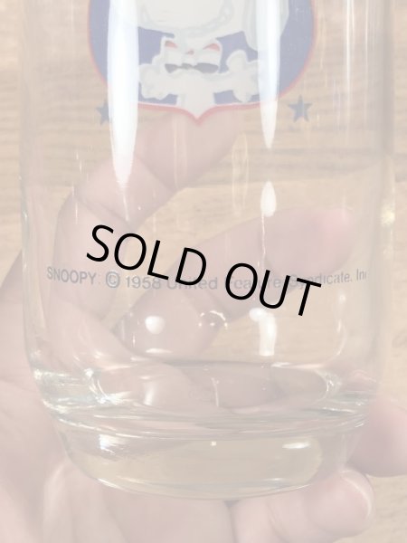80年代頃のアンカーホッキング社製のスヌーピーのヴィンテージのガラスコップ