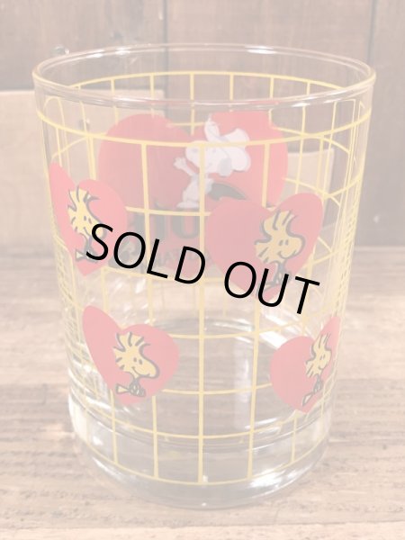 80’sのナッツベリーファームのスヌーピーのヴィンテージのガラスコップ