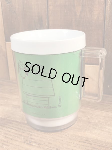 70’sのスヌーピーのヴィンテージのプラスチックマグカップ