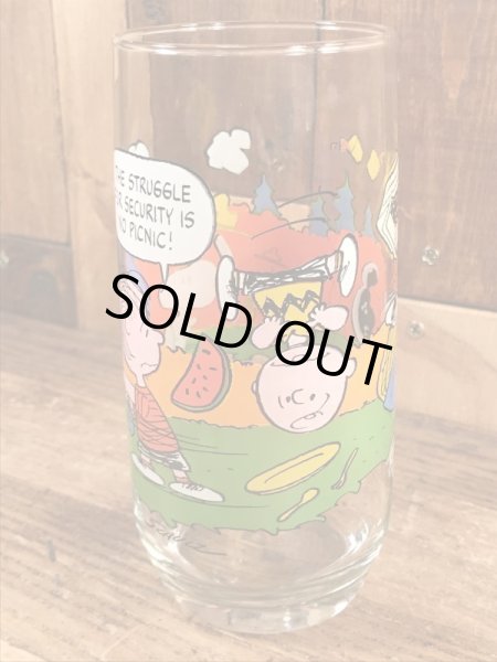 80’sのマクドナルドのスヌーピーのヴィンテージのガラスコップ