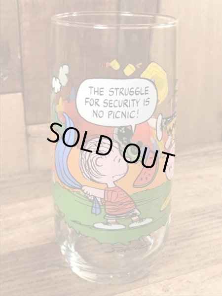 80年代頃のスヌーピーのビンテージのグラスタンブラー