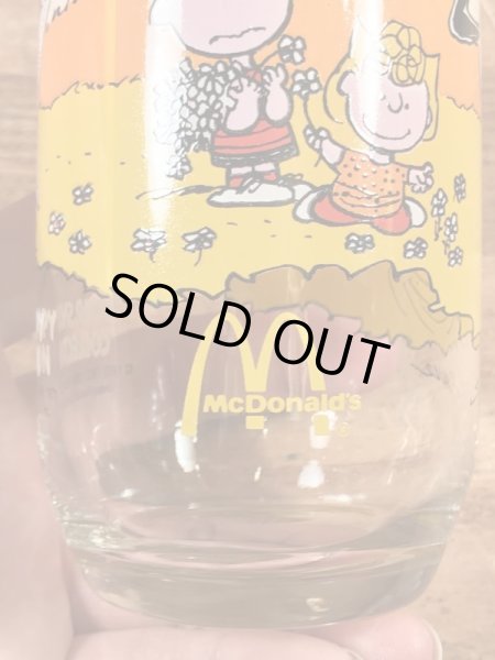 80’sのマクドナルドのスヌーピーのヴィンテージのガラスコップ