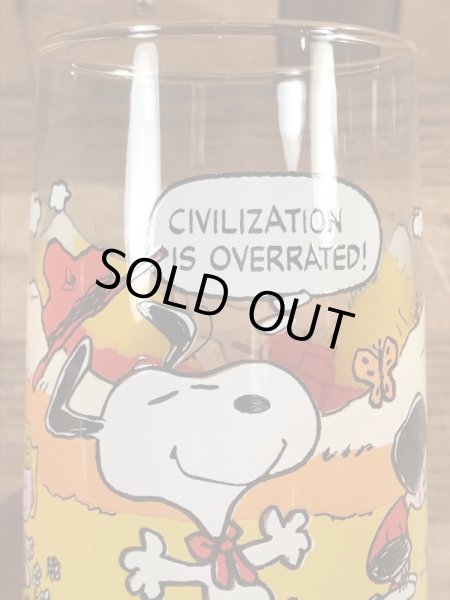 80年代頃のスヌーピーのビンテージのグラスタンブラー