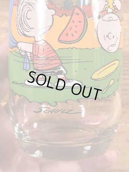 80’sのマクドナルドのスヌーピーのヴィンテージのガラスコップ