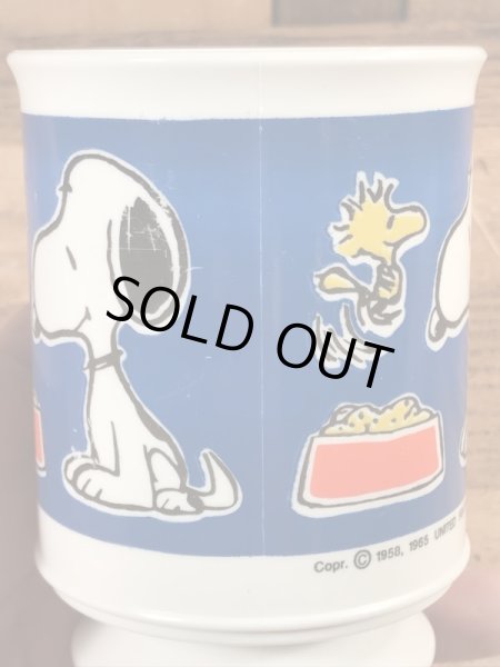 70〜80’sのスヌーピーとウッドストックのビンテージのプラスチックカップ