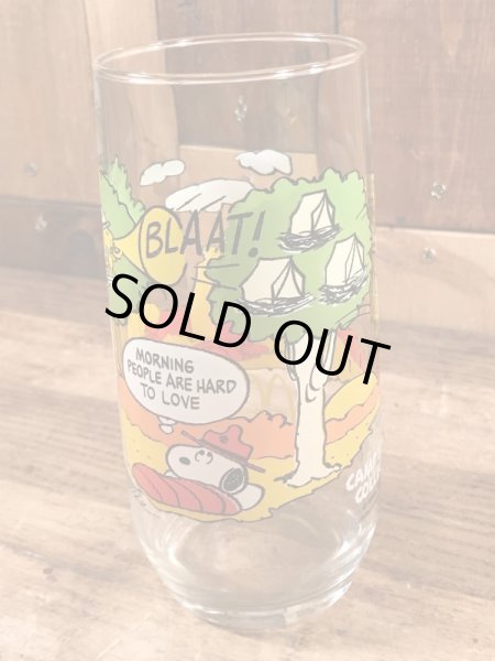 80’sのマクドナルドのスヌーピーのヴィンテージのガラスコップ