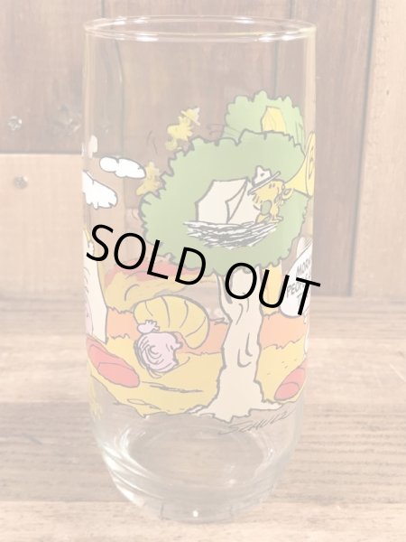 80年代頃のマクドナルドのスヌーピーのビンテージのグラスコップ