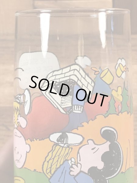 80年代頃のスヌーピーのビンテージのグラスタンブラー