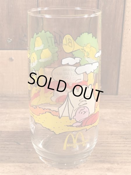 80’sのマクドナルドのスヌーピーのヴィンテージのガラスコップ