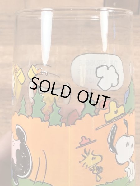 80年代頃のスヌーピーのビンテージのグラスタンブラー