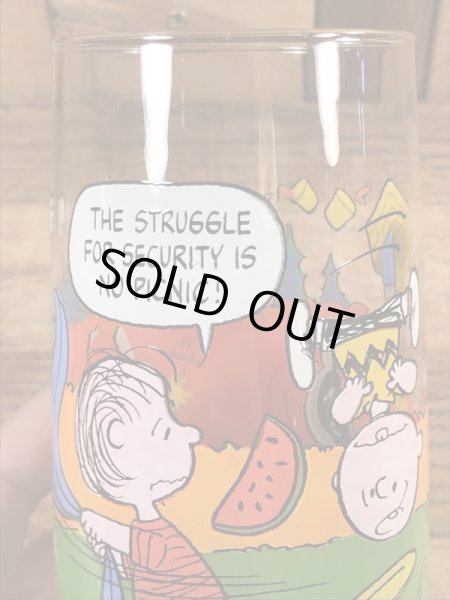 80年代頃のスヌーピーのビンテージのグラスタンブラー