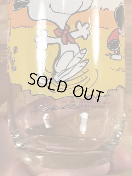 80’sのマクドナルドのスヌーピーのヴィンテージのガラスコップ