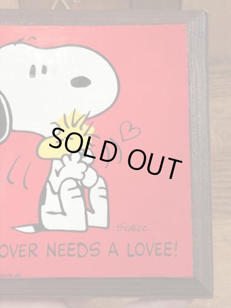 70’sのHallmark社製のスヌーピーとウッドストックのヴィンテージの壁掛け