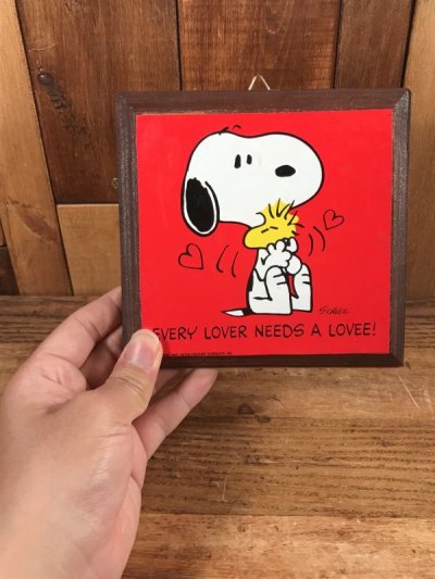 画像3: Hallmark Peanuts Snoopy “Every Lover...” Wood Wall Hanging　スヌーピー　ビンテージ　壁掛け　ウッドストック　70年代