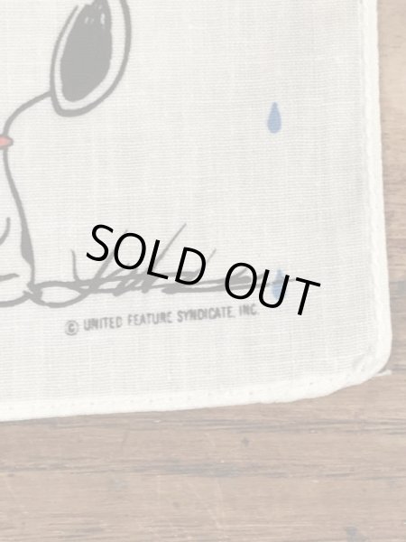 70〜80年代頃のHallmark社製のスヌーピーのビンテージのハンカチ