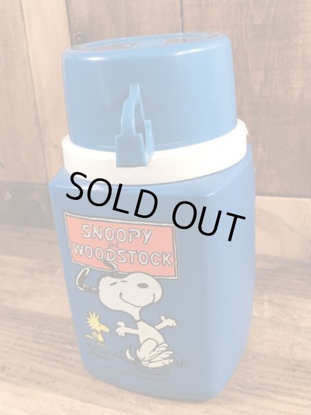 70’sのスヌーピーとウッドストックのヴィンテージのサーモボトル