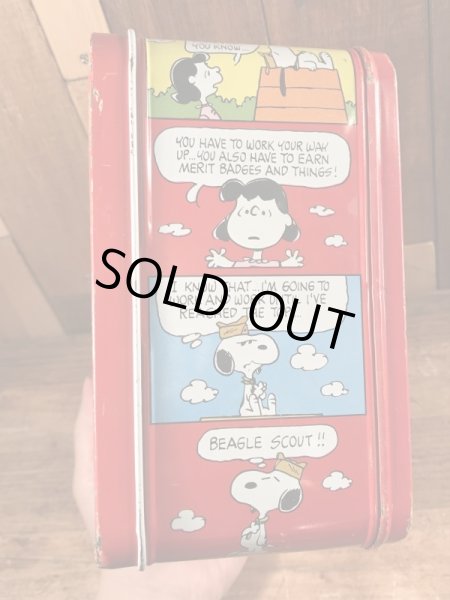 70年代頃のサーモス社製のスヌーピーのビンテージのランチボックス