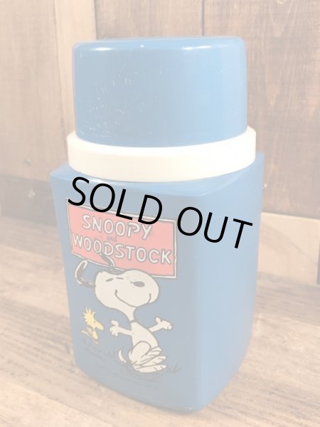 70’sのスヌーピーとウッドストックのヴィンテージのサーモボトル