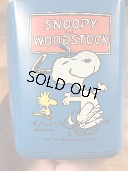 70’sのスヌーピーとウッドストックのヴィンテージのサーモボトル