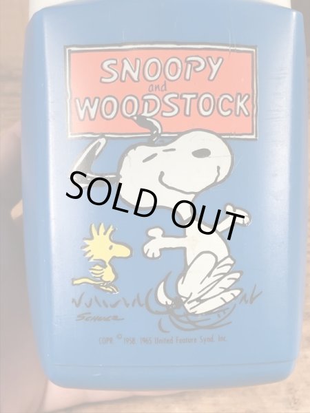 70’sのスヌーピーとウッドストックのヴィンテージのサーモボトル