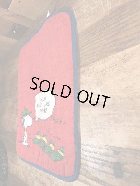 70〜80年代頃のスヌーピーとウッドストックのビンテージのクッションカバー