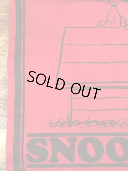 70年代頃のスヌーピーのビンテージのフェルトバナー