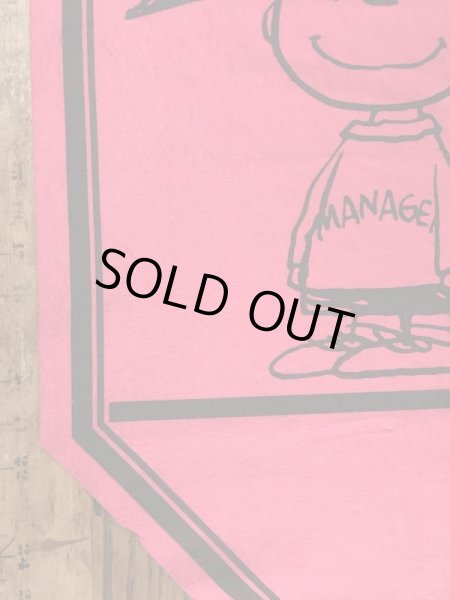 70年代頃のスヌーピーのチャーリーブラウンのビンテージのフェルトバナー