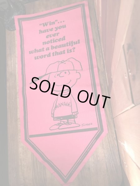 70年代頃のスヌーピーのチャーリーブラウンのビンテージのフェルトバナー