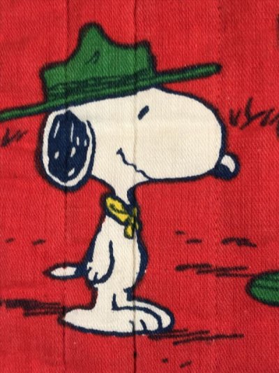 画像2: Peanuts Snoopy & Woodstock “Beagle Scout” Cushion Case　スヌーピー　ビンテージ　クッションカバー　ビーグルスカウト　70〜80年代