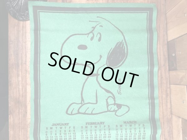 70年代頃のスヌーピーのビンテージのフェルトバナー