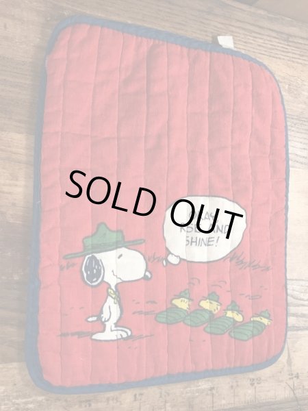 70〜80年代頃のスヌーピーとウッドストックのビンテージのクッションカバー