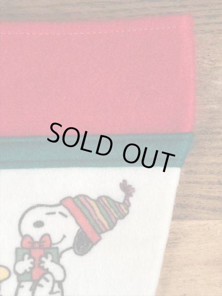 70〜80年代頃のクリスマスのスヌーピーのビンテージの靴下