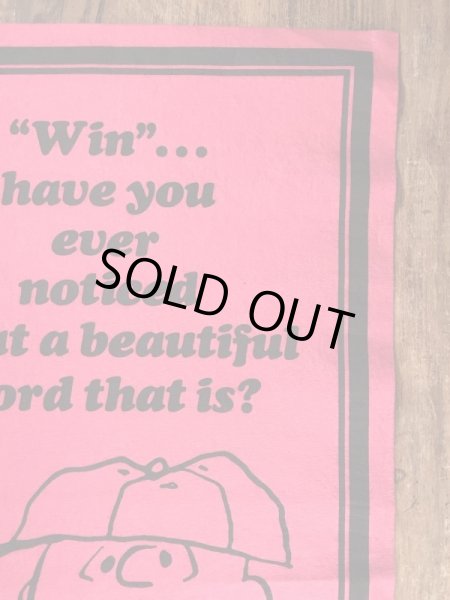 70’sのスヌーピーのチャーリーブラウンのヴィンテージのタペストリー