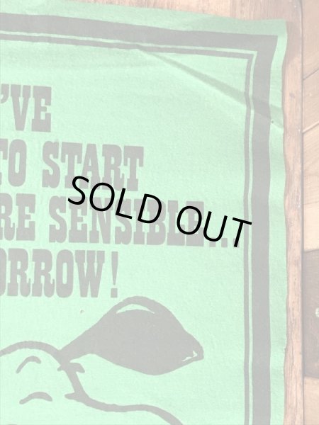 70’sのスヌーピーのヴィンテージのタペストリー