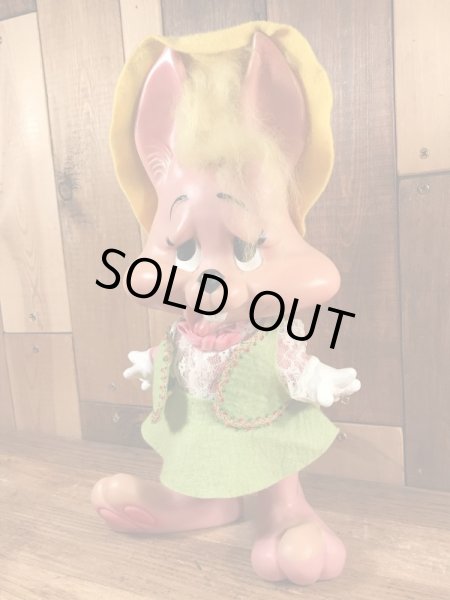 70’sのロイデス社製のウサギのヴィンテージの貯金箱フィギュア