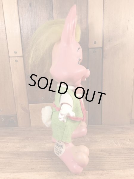 70年代頃のうさぎのビンテージの貯金箱ドール